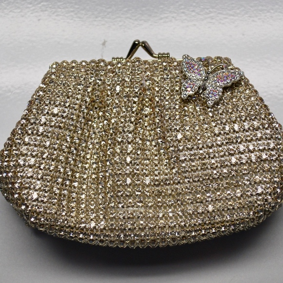 IBELLA Women Luxury Crystal Clutches Butterfly Clutch Evening Bag for Ladies